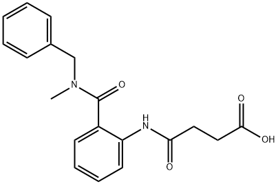 4-(2-{[benzyl(methyl)amino]carbonyl}anilino)-4-oxobutanoic acid 구조식 이미지