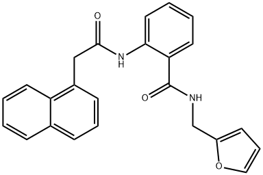 N-(2-furylmethyl)-2-[(1-naphthylacetyl)amino]benzamide 구조식 이미지