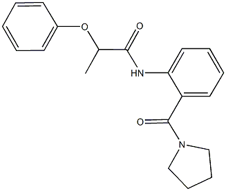 2-phenoxy-N-[2-(1-pyrrolidinylcarbonyl)phenyl]propanamide Structure