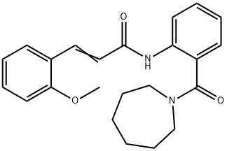 N-[2-(1-azepanylcarbonyl)phenyl]-3-(2-methoxyphenyl)acrylamide 구조식 이미지