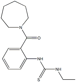 N-[2-(1-azepanylcarbonyl)phenyl]-N'-ethylthiourea 구조식 이미지