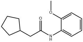 2-cyclopentyl-N-(2-methoxyphenyl)acetamide Structure