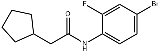 N-(4-bromo-2-fluorophenyl)-2-cyclopentylacetamide 구조식 이미지