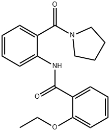2-ethoxy-N-[2-(1-pyrrolidinylcarbonyl)phenyl]benzamide 구조식 이미지