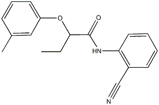 N-(2-cyanophenyl)-2-(3-methylphenoxy)butanamide Structure