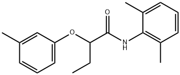 N-(2,6-dimethylphenyl)-2-(3-methylphenoxy)butanamide 구조식 이미지