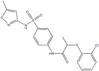 2-(2-chlorophenoxy)-N-(4-{[(5-methyl-3-isoxazolyl)amino]sulfonyl}phenyl)propanamide Structure