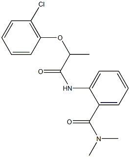 2-{[2-(2-chlorophenoxy)propanoyl]amino}-N,N-dimethylbenzamide 구조식 이미지