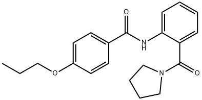 4-propoxy-N-[2-(1-pyrrolidinylcarbonyl)phenyl]benzamide 구조식 이미지