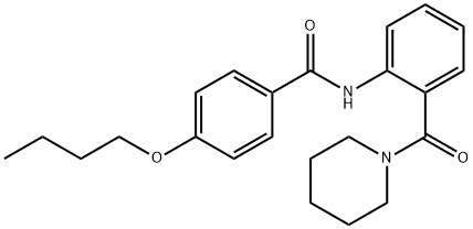 4-butoxy-N-[2-(1-piperidinylcarbonyl)phenyl]benzamide 구조식 이미지