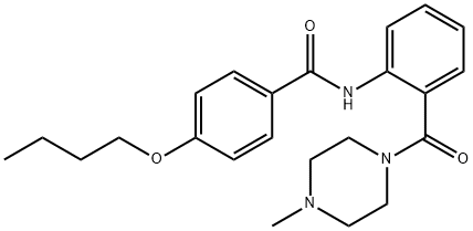 4-butoxy-N-{2-[(4-methyl-1-piperazinyl)carbonyl]phenyl}benzamide Structure