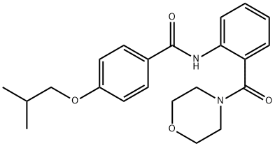 4-isobutoxy-N-[2-(4-morpholinylcarbonyl)phenyl]benzamide 구조식 이미지