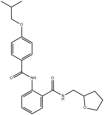 2-[(4-isobutoxybenzoyl)amino]-N-(tetrahydro-2-furanylmethyl)benzamide Structure