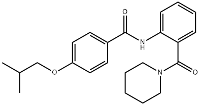 4-isobutoxy-N-[2-(1-piperidinylcarbonyl)phenyl]benzamide Structure