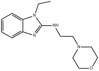 N-(1-ethyl-1H-benzimidazol-2-yl)-N-[2-(4-morpholinyl)ethyl]amine 구조식 이미지