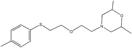 2-(2,6-dimethyl-4-morpholinyl)ethyl 2-[(4-methylphenyl)sulfanyl]ethyl ether 구조식 이미지