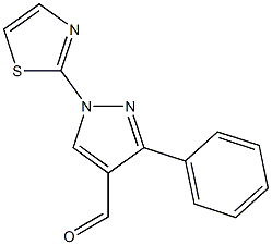 3-phenyl-1-(1,3-thiazol-2-yl)-1H-pyrazole-4-carbaldehyde Structure