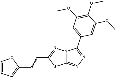 6-[2-(2-furyl)vinyl]-3-(3,4,5-trimethoxyphenyl)[1,2,4]triazolo[3,4-b][1,3,4]thiadiazole 구조식 이미지