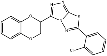 6-(2-chlorophenyl)-3-(2,3-dihydro-1,4-benzodioxin-2-yl)[1,2,4]triazolo[3,4-b][1,3,4]thiadiazole Structure