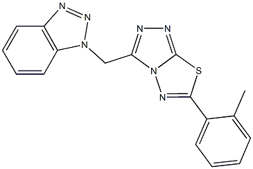 1-{[6-(2-methylphenyl)[1,2,4]triazolo[3,4-b][1,3,4]thiadiazol-3-yl]methyl}-1H-1,2,3-benzotriazole Structure