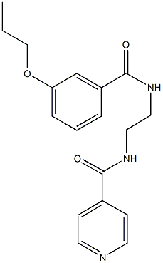 N-{2-[(3-propoxybenzoyl)amino]ethyl}isonicotinamide 구조식 이미지