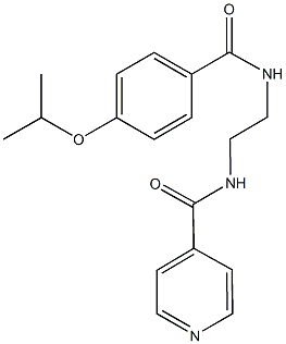 N-{2-[(4-isopropoxybenzoyl)amino]ethyl}isonicotinamide 구조식 이미지