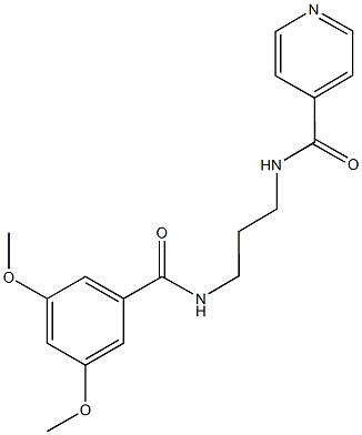 N-{3-[(3,5-dimethoxybenzoyl)amino]propyl}isonicotinamide 구조식 이미지