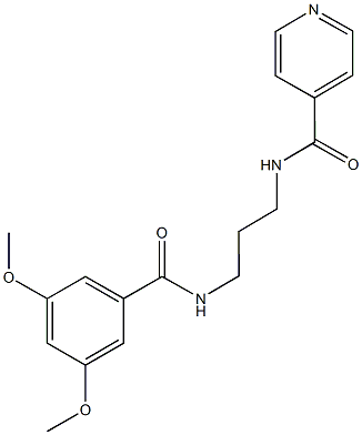 N-{3-[(3,5-dimethoxybenzoyl)amino]propyl}isonicotinamide Structure