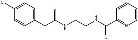 N-(2-{[2-(4-chlorophenyl)acetyl]amino}ethyl)-2-pyridinecarboxamide 구조식 이미지