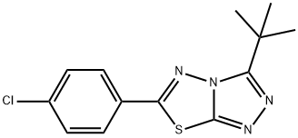 3-tert-butyl-6-(4-chlorophenyl)[1,2,4]triazolo[3,4-b][1,3,4]thiadiazole 구조식 이미지