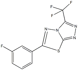 6-(3-fluorophenyl)-3-(trifluoromethyl)[1,2,4]triazolo[3,4-b][1,3,4]thiadiazole 구조식 이미지