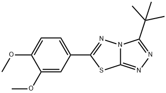 3-tert-butyl-6-(3,4-dimethoxyphenyl)[1,2,4]triazolo[3,4-b][1,3,4]thiadiazole Structure