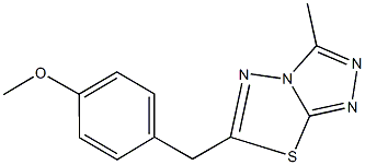 methyl 4-[(3-methyl[1,2,4]triazolo[3,4-b][1,3,4]thiadiazol-6-yl)methyl]phenyl ether 구조식 이미지
