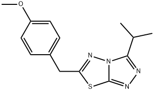 4-[(3-isopropyl[1,2,4]triazolo[3,4-b][1,3,4]thiadiazol-6-yl)methyl]phenyl methyl ether 구조식 이미지