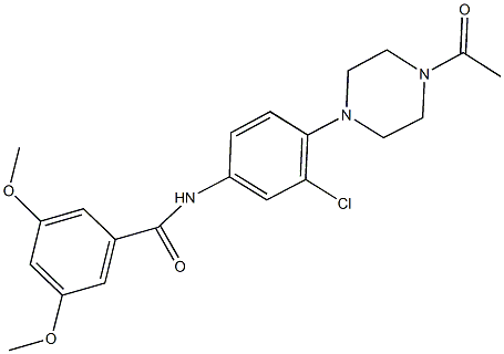 N-[4-(4-acetyl-1-piperazinyl)-3-chlorophenyl]-3,5-dimethoxybenzamide Structure