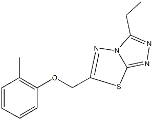 (3-ethyl[1,2,4]triazolo[3,4-b][1,3,4]thiadiazol-6-yl)methyl 2-methylphenyl ether Structure