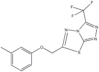 6-[(3-methylphenoxy)methyl]-3-(trifluoromethyl)[1,2,4]triazolo[3,4-b][1,3,4]thiadiazole 구조식 이미지