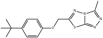 4-tert-butylphenyl (3-methyl[1,2,4]triazolo[3,4-b][1,3,4]thiadiazol-6-yl)methyl ether 구조식 이미지