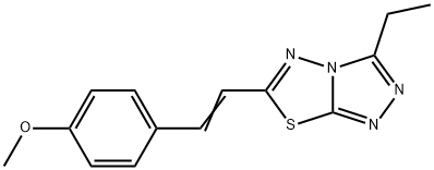 4-[2-(3-ethyl[1,2,4]triazolo[3,4-b][1,3,4]thiadiazol-6-yl)vinyl]phenyl methyl ether Structure