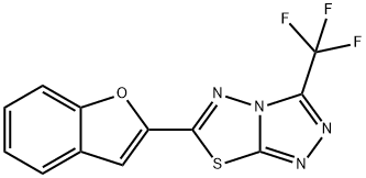 6-(1-benzofuran-2-yl)-3-(trifluoromethyl)[1,2,4]triazolo[3,4-b][1,3,4]thiadiazole 구조식 이미지