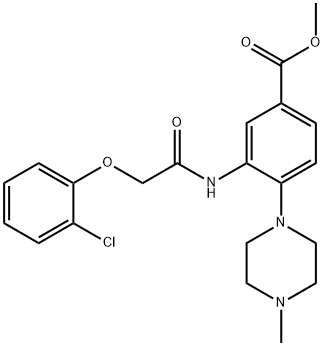 methyl 3-{[(2-chlorophenoxy)acetyl]amino}-4-(4-methyl-1-piperazinyl)benzoate Structure