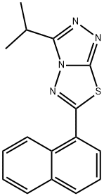 3-isopropyl-6-(1-naphthyl)[1,2,4]triazolo[3,4-b][1,3,4]thiadiazole 구조식 이미지