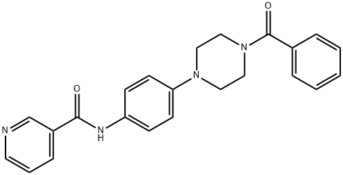 N-[4-(4-benzoyl-1-piperazinyl)phenyl]nicotinamide 구조식 이미지