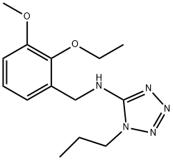 N-(2-ethoxy-3-methoxybenzyl)-N-(1-propyl-1H-tetraazol-5-yl)amine 구조식 이미지