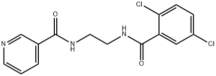 N-{2-[(2,5-dichlorobenzoyl)amino]ethyl}nicotinamide 구조식 이미지