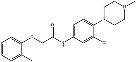 N-[3-chloro-4-(4-methyl-1-piperazinyl)phenyl]-2-(2-methylphenoxy)acetamide 구조식 이미지