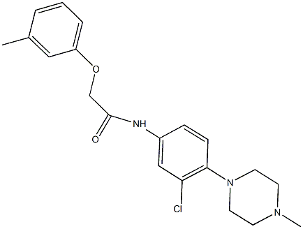 N-[3-chloro-4-(4-methyl-1-piperazinyl)phenyl]-2-(3-methylphenoxy)acetamide 구조식 이미지