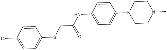 2-[(4-chlorophenyl)sulfanyl]-N-[4-(4-methyl-1-piperazinyl)phenyl]acetamide Structure