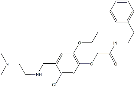 2-[5-chloro-4-({[2-(dimethylamino)ethyl]amino}methyl)-2-ethoxyphenoxy]-N-(2-phenylethyl)acetamide Structure