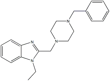 2-[(4-benzyl-1-piperazinyl)methyl]-1-ethyl-1H-benzimidazole Structure